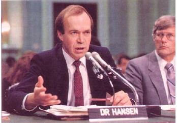 Hansen giving testimony before the United States Congress in 1988; source
